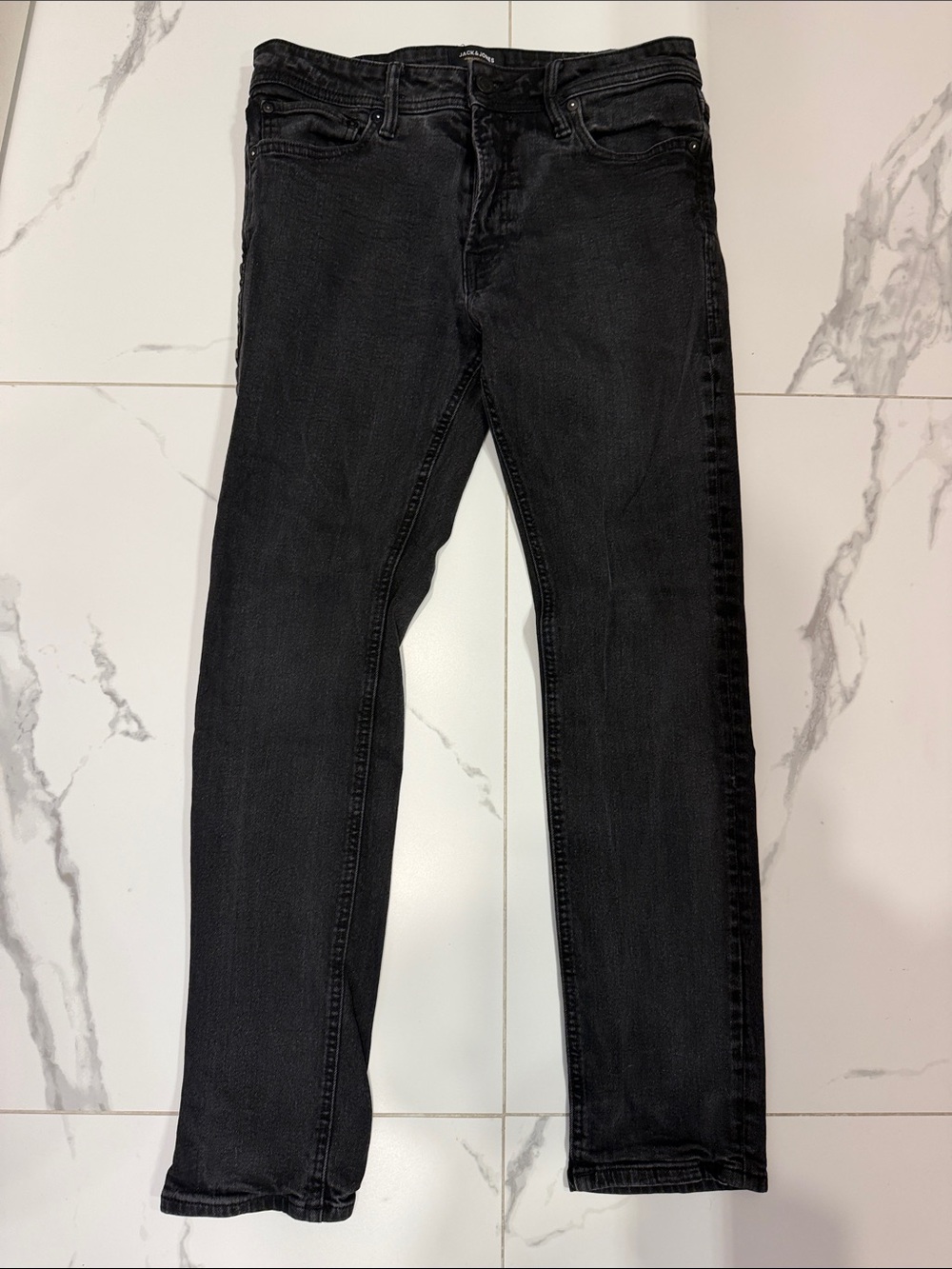 Jack & Jones Men's Skinny Black Jeans - Slim Fit Tim